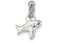 FJC Finejewelers Sterling Silver Polished Airplane Charm