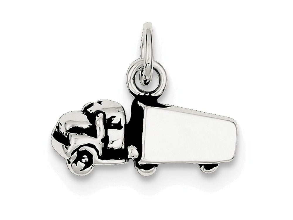 FJC Finejewelers Sterling Silver Antiqued Truck Charm