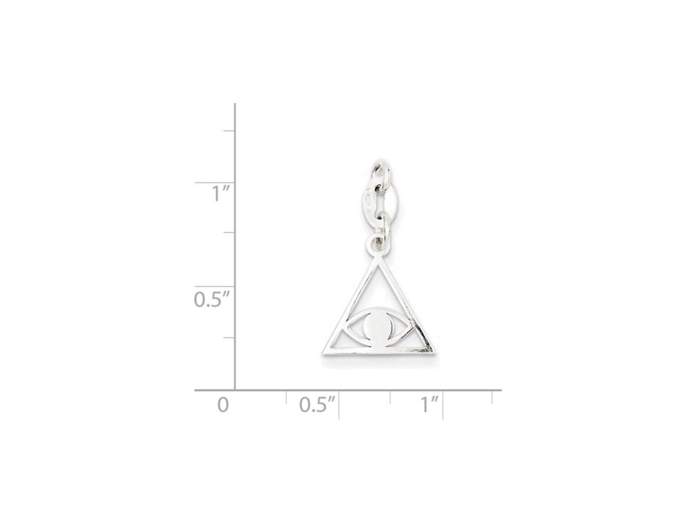 FJC Finejewelers Sterling Silver Polished Evil Eye Charm