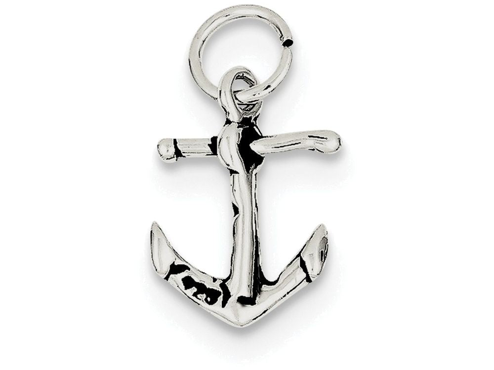 FJC Finejewelers Sterling Silver Antiqued Anchor Charm