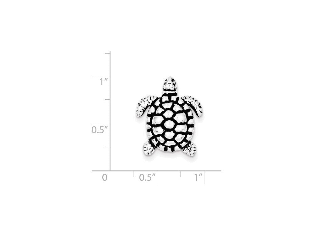 FJC Finejewelers Sterling Silver Antiqued Turtle Charm