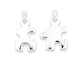 FJC Finejewelers Sterling Silver Polished Puzzle Pieces Pendant Necklace - Chain Included