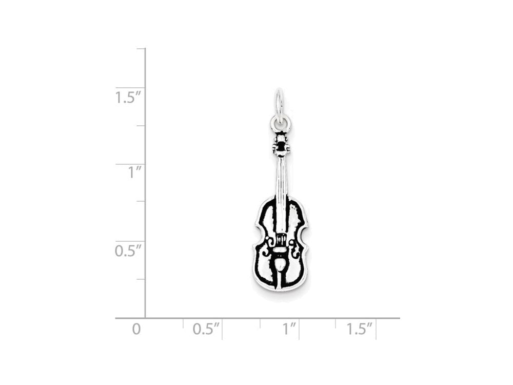 FJC Finejewelers Sterling Silver Antiqued Viola Charm