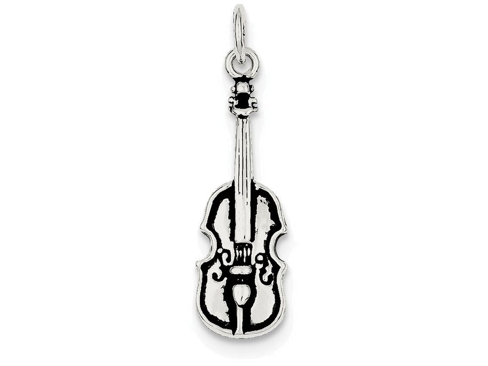 FJC Finejewelers Sterling Silver Antiqued Viola Charm