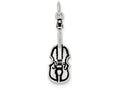 FJC Finejewelers Sterling Silver Antiqued Viola Charm
