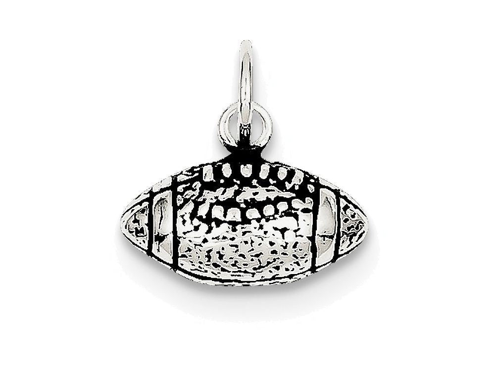 FJC Finejewelers Sterling Silver Antiqued Football Charm