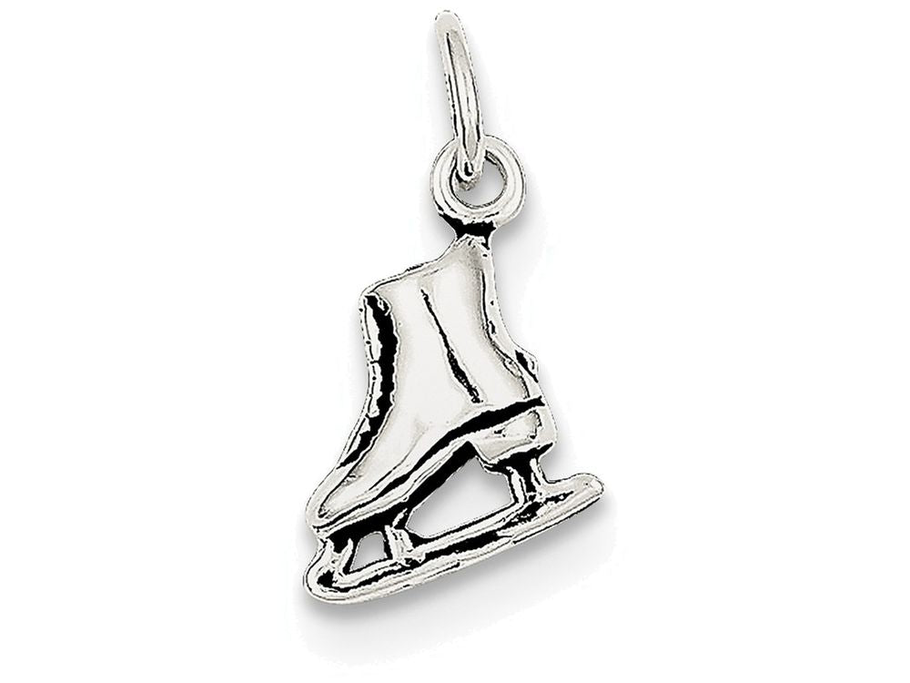 FJC Finejewelers Sterling Silver Antiqued Ice Skate Charm