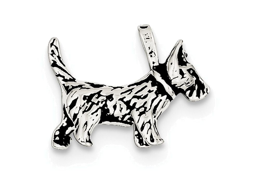 FJC Finejewelers Sterling Silver Antiqued Dog Charm