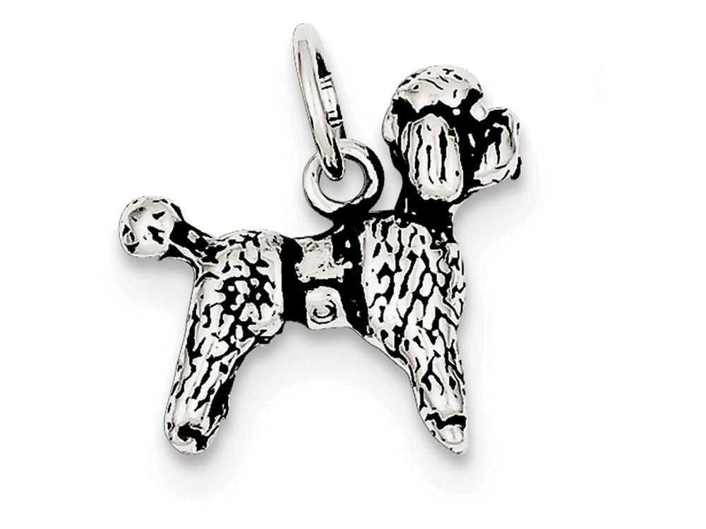 FJC Finejewelers Sterling Silver Antiqued Poodle Charm