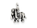FJC Finejewelers Sterling Silver Antiqued Basset Hound Charm