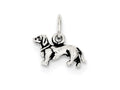 FJC Finejewelers Sterling Silver Antiqued Dog Charm