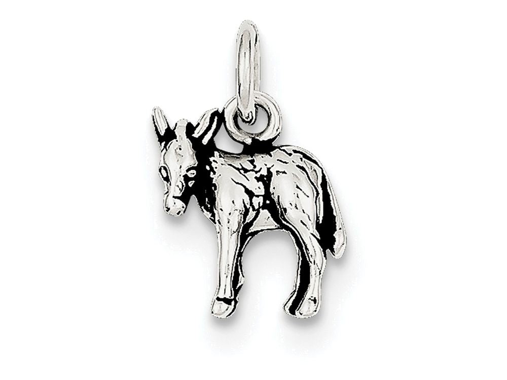 FJC Finejewelers Sterling Silver Antiqued Donkey Charm