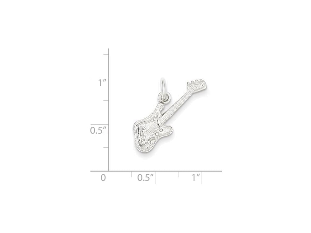 FJC Finejewelers Sterling Silver Electric Guitar Charm