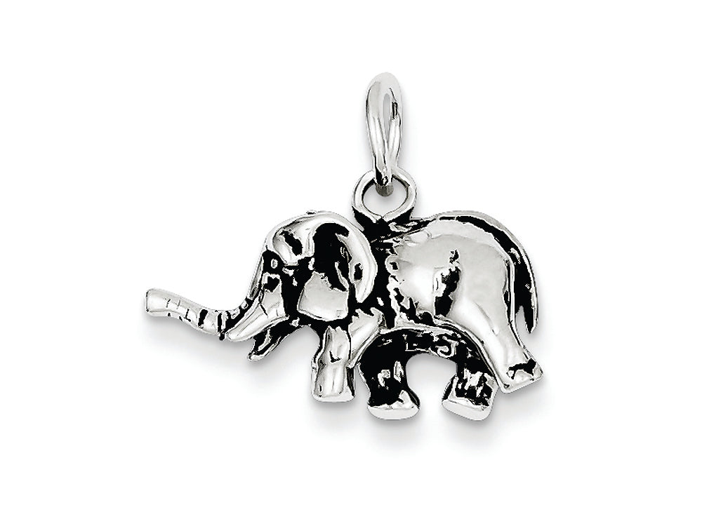 FJC Finejewelers Sterling Silver Antiqued Elephant Charm