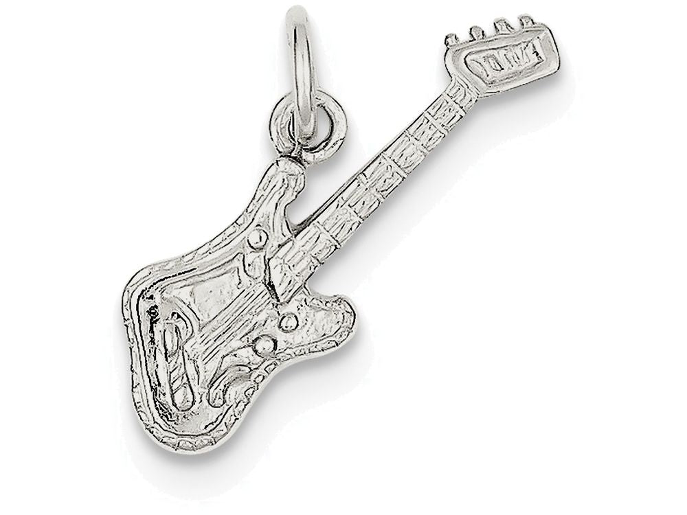FJC Finejewelers Sterling Silver Electric Guitar Charm