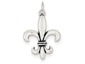 FJC Finejewelers Sterling Silver Antiqued Fleur De Lis Charm