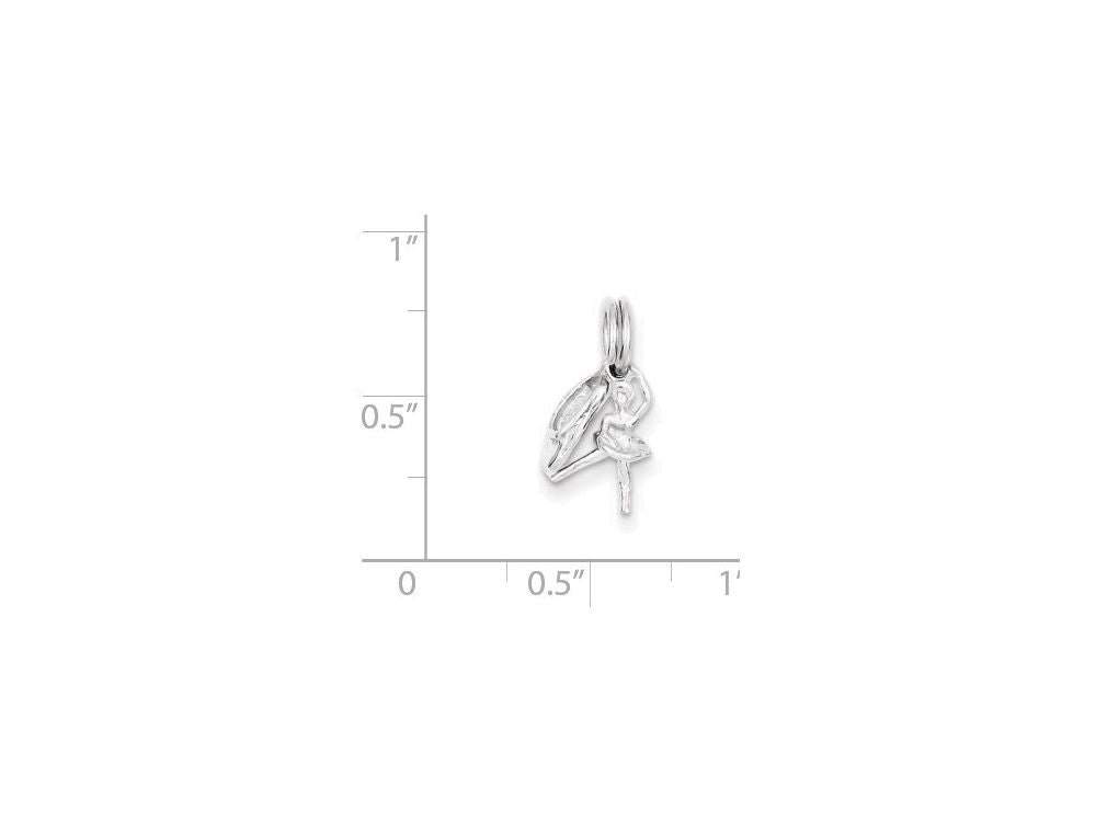 FJC Finejewelers Sterling Silver Ballerina With Shoe Charm