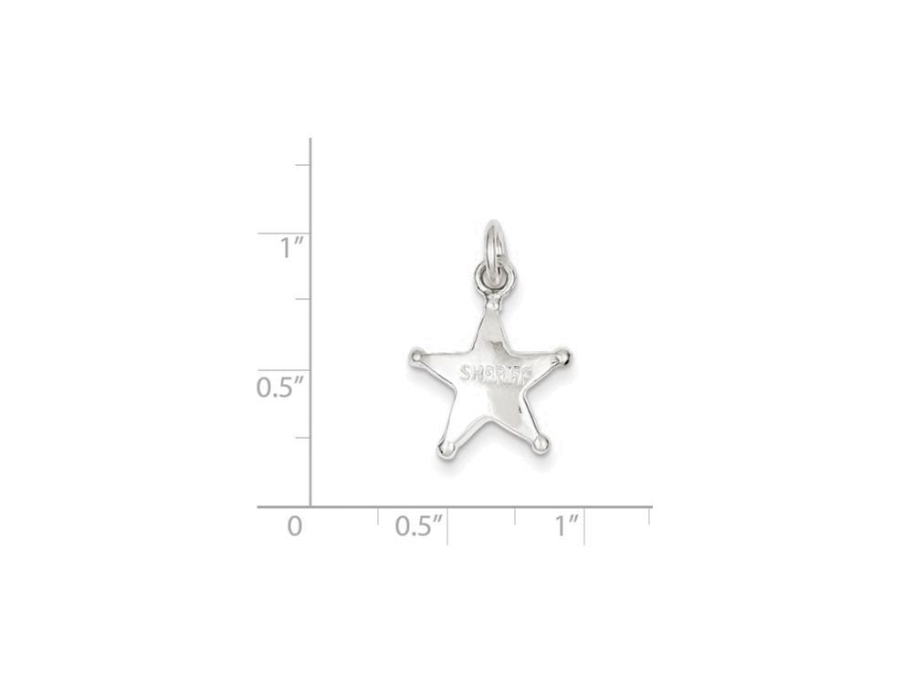 FJC Finejewelers Sterling Silver Sheriff's Badge Charm