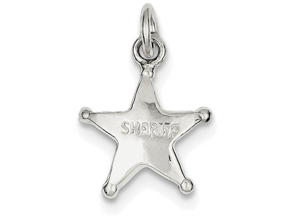 FJC Finejewelers Sterling Silver Sheriff's Badge Charm