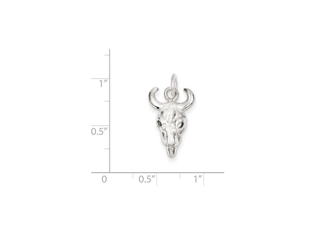 FJC Finejewelers Sterling Silver Skull Charm