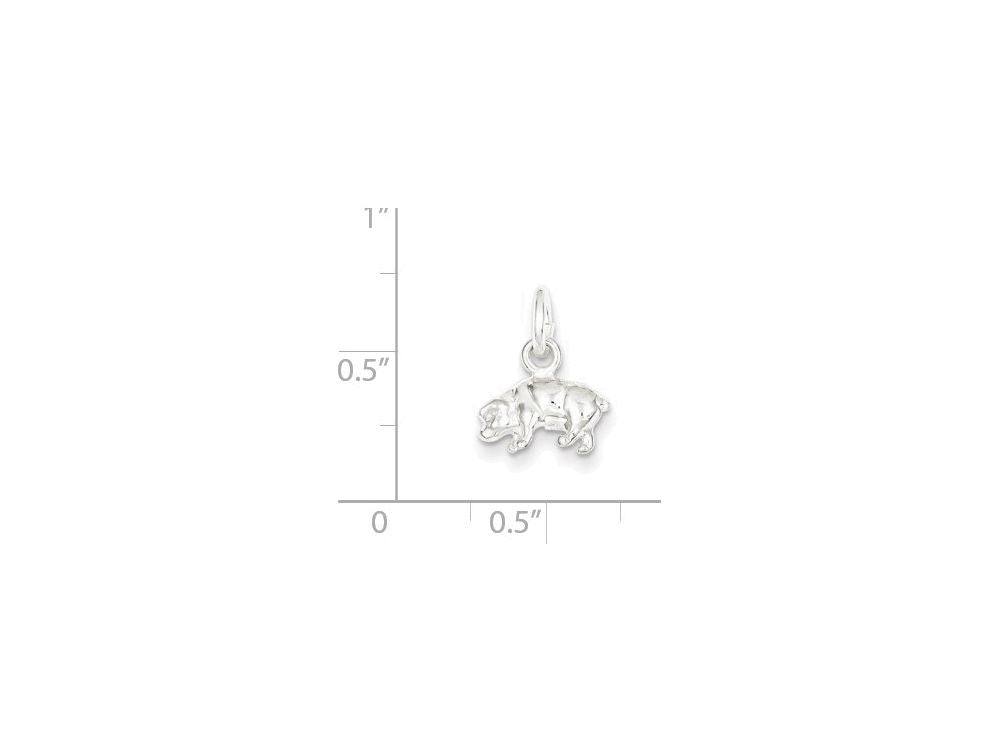 FJC Finejewelers Sterling Silver Pig Charm