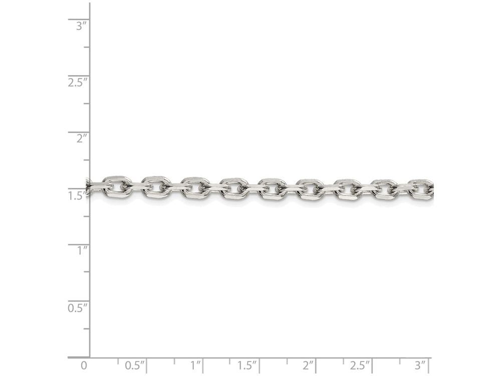 FJC Finejewelers 18 Inch Sterling Silver 4.90mm Cable Chain Necklace