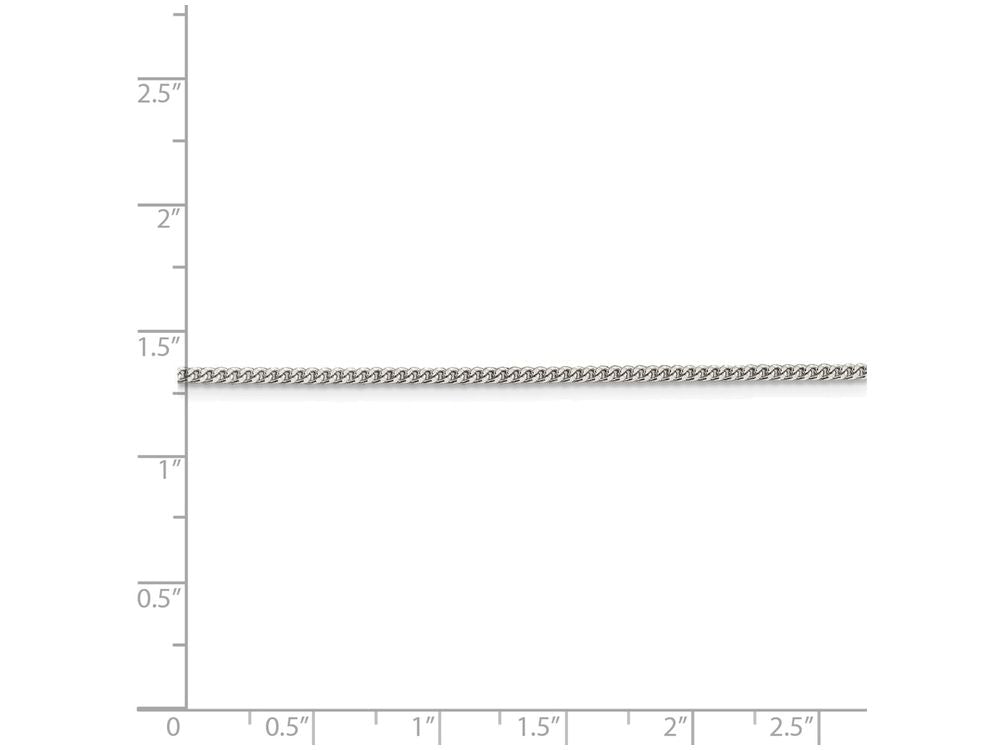 FJC Finejewelers 10 Inch Sterling Silver 1.75mm Curb Chain Ankle Bracelet