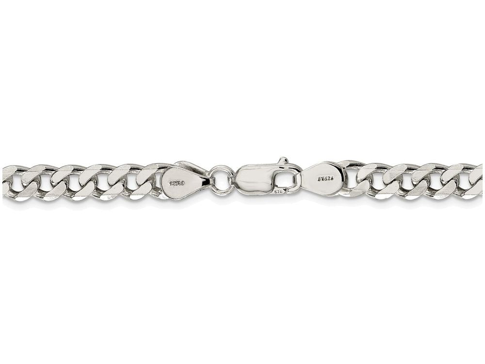 FJC Finejewelers 16 Inch Sterling Silver 7mm Curb Chain Necklace