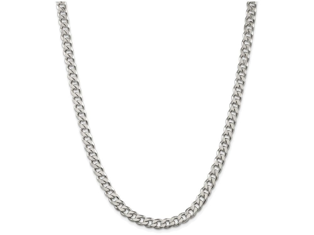 FJC Finejewelers 16 Inch Sterling Silver 7mm Curb Chain Necklace
