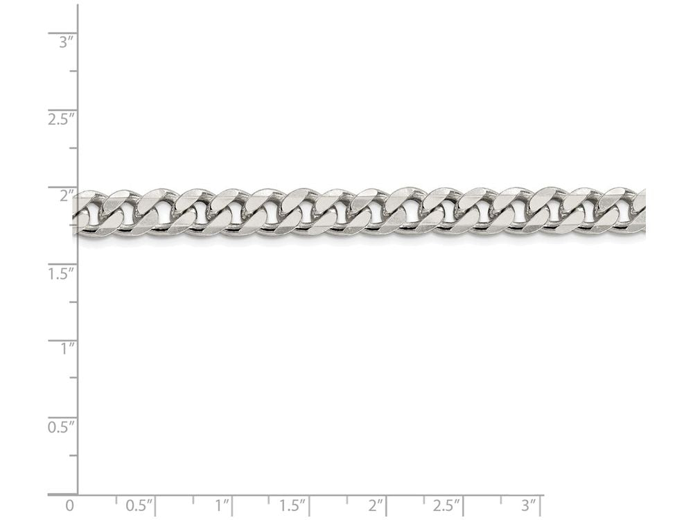 FJC Finejewelers 18 Inch Sterling Silver 8mm Curb Chain Necklace