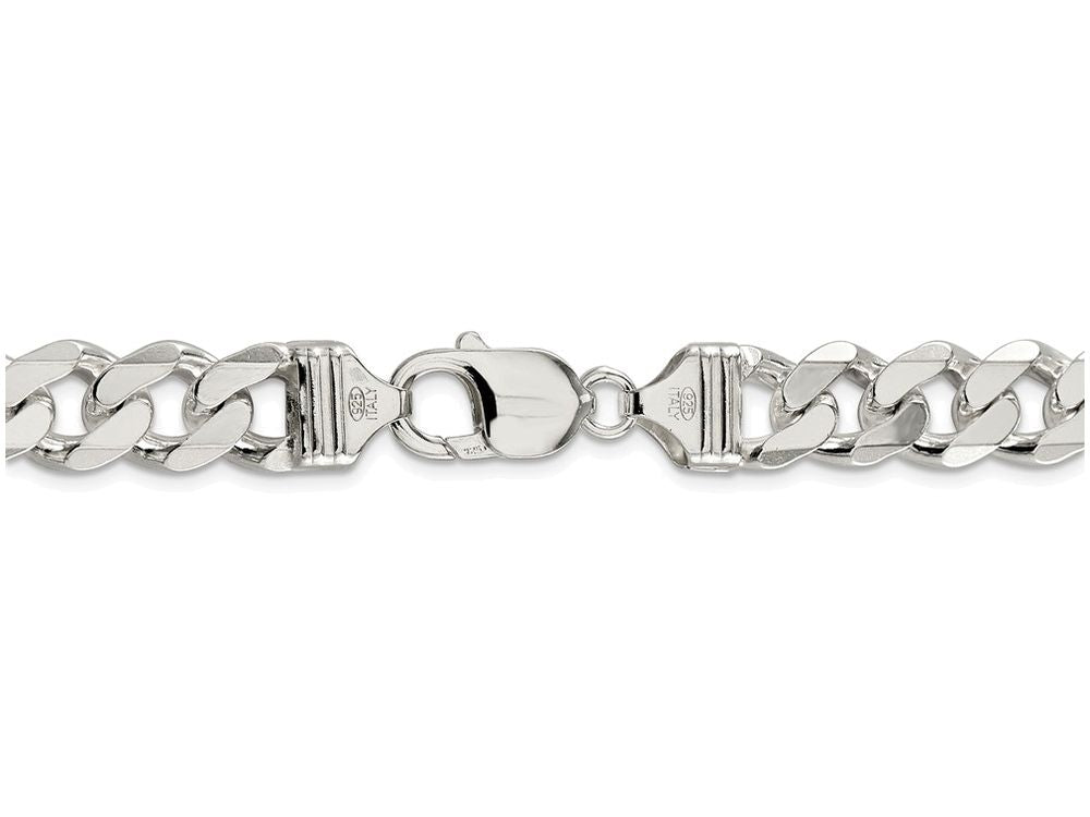 FJC Finejewelers 18 Inch Sterling Silver 11mm Curb Chain Necklace
