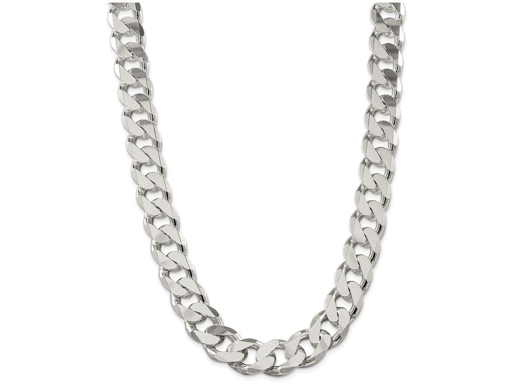 FJC Finejewelers 20 Inch Sterling Silver 16.2mm Curb Chain Necklace