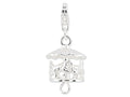 Amore LaVita Sterling Silver Antiqued Moveable Carousel w/Lobster Clasp Charm (Moveable) for Charm Bracelet