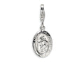Amore LaVita Sterling Silver Saint Christopher Medal w/Lobster Clasp Bracelet Charm