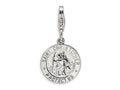 Amore LaVita Sterling Silver St. Christopher Medal w/Lobster Clasp Bracelet Charm