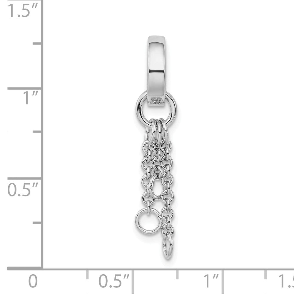 Sterling Silver Circle Shaped Charm Carrier Pendant