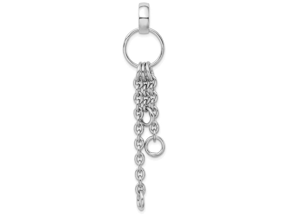 Sterling Silver Double Circle Shaped Charm Carrier Pendant