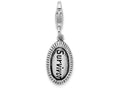 Sterling Silver Antiqued Survivor With Lobster Clasp Charm