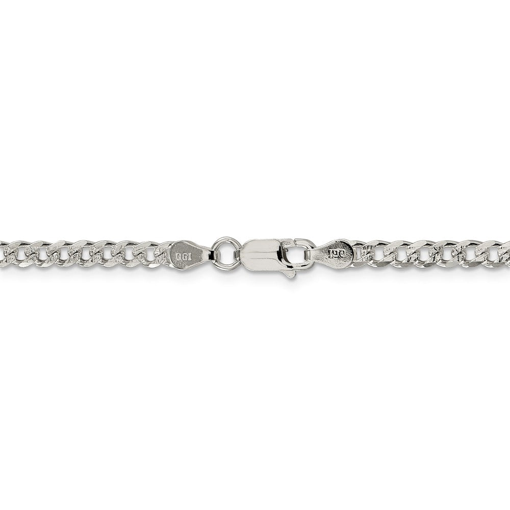 FJC Finejewelers 16 Inch Sterling Silver 4mm Pave Curb Chain Necklace