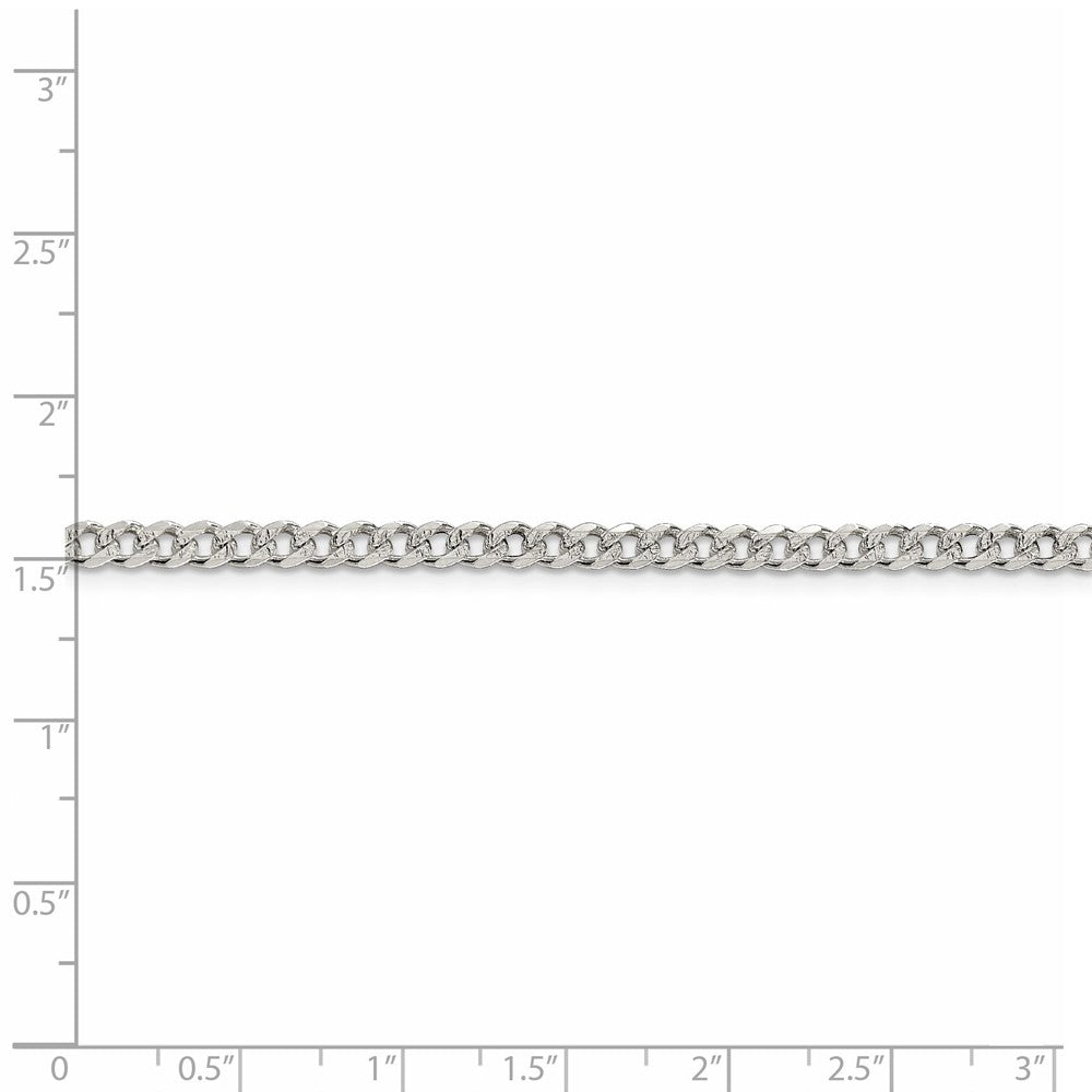 FJC Finejewelers 16 Inch Sterling Silver 4mm Pave Curb Chain Necklace