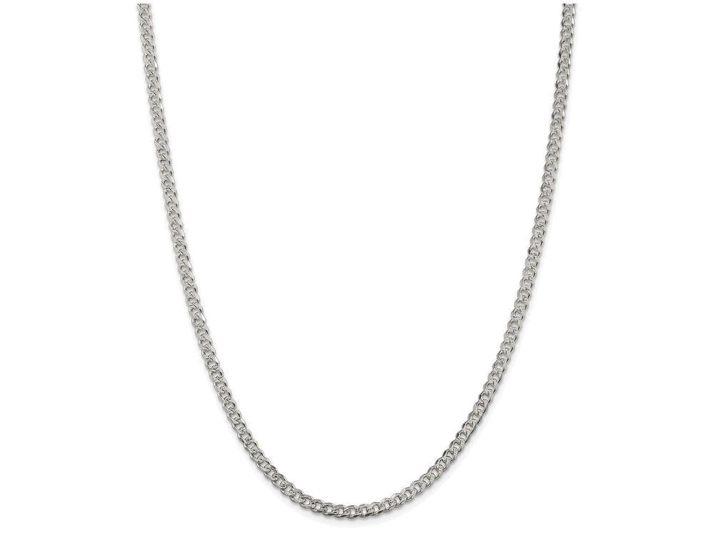 FJC Finejewelers 16 Inch Sterling Silver 4mm Pave Curb Chain Necklace