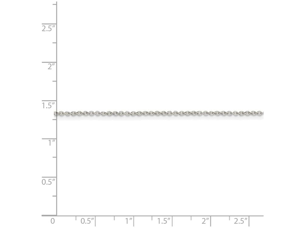 FJC Finejewelers 10 Inch Sterling Silver 1.25mm Cable Chain Ankle Bracelet