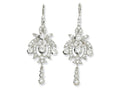 Cheryl M Sterling Silver CZ Chandelier French Wire Earrings