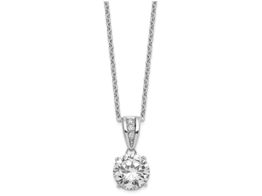 Cheryl M Sterling Silver and Gold Plated 8mm X and O CZ 18in Necklace
