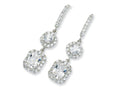 Cheryl M Sterling Silver CZ French Wire Earrings