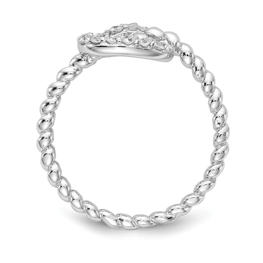Cheryl M Sterling Silver CZ Knot Ring