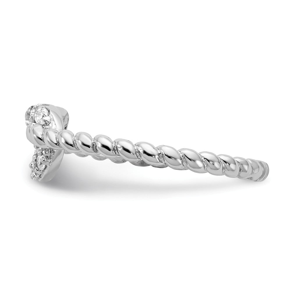 Cheryl M Sterling Silver CZ Knot Ring