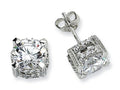 Cheryl M Sterling Silver 8mm CZ Stud Earrings