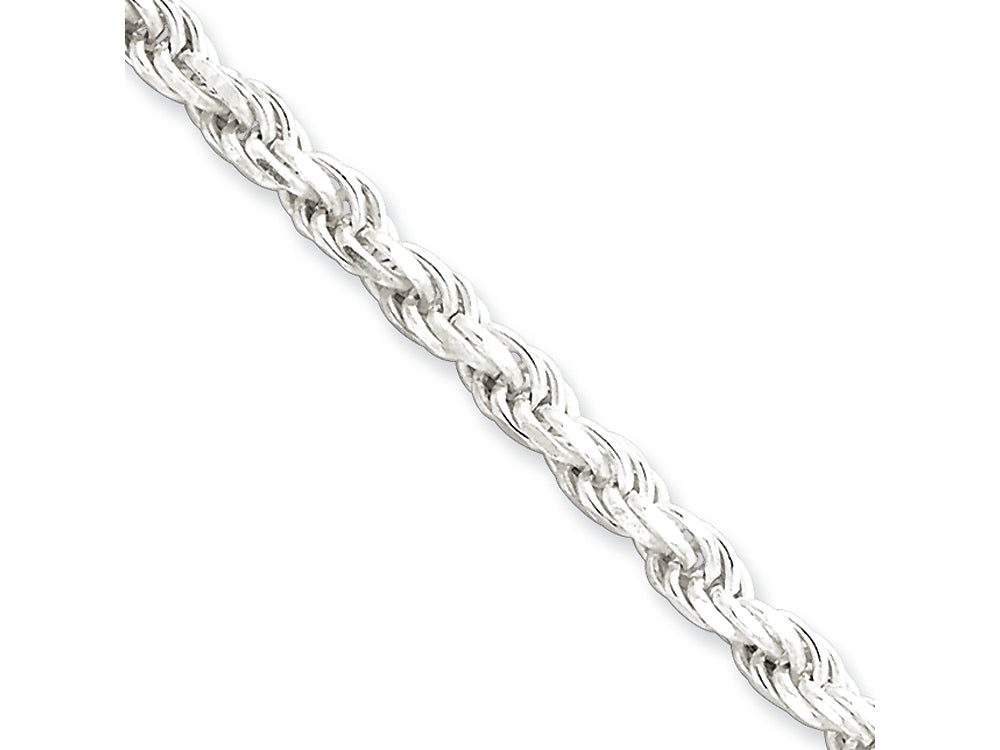 FJC Finejewelers 18 Inch Sterling Silver 4.25mm bright-cut Rope Chain Necklace
