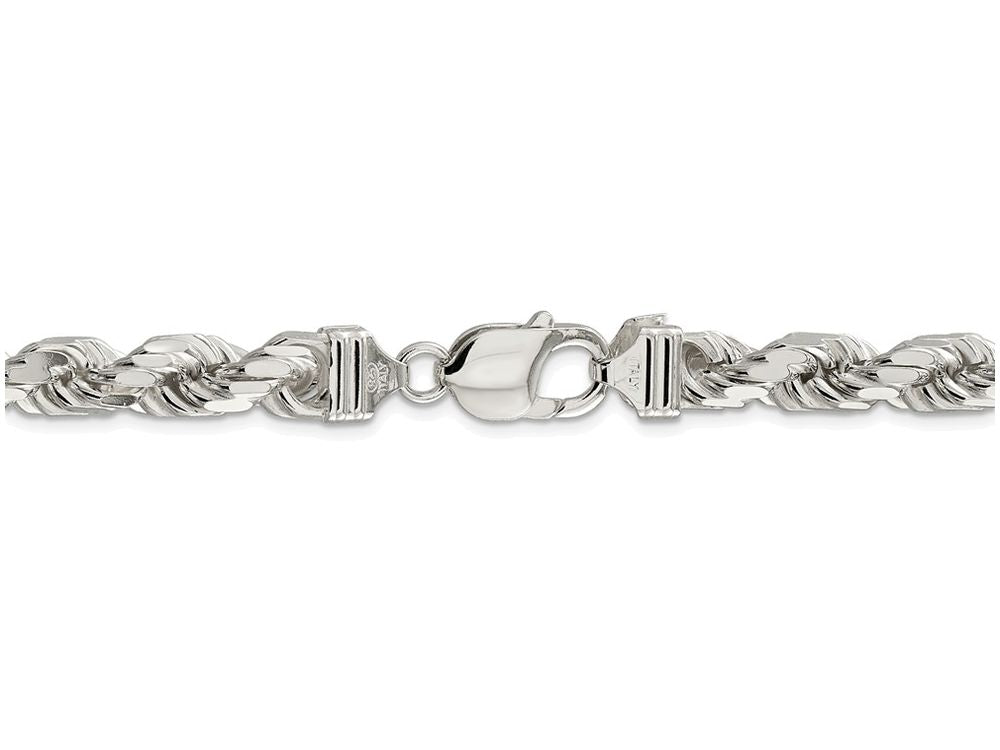 FJC Finejewelers 20 Inch Sterling Silver 6.75mm bright-cut Rope Chain Necklace